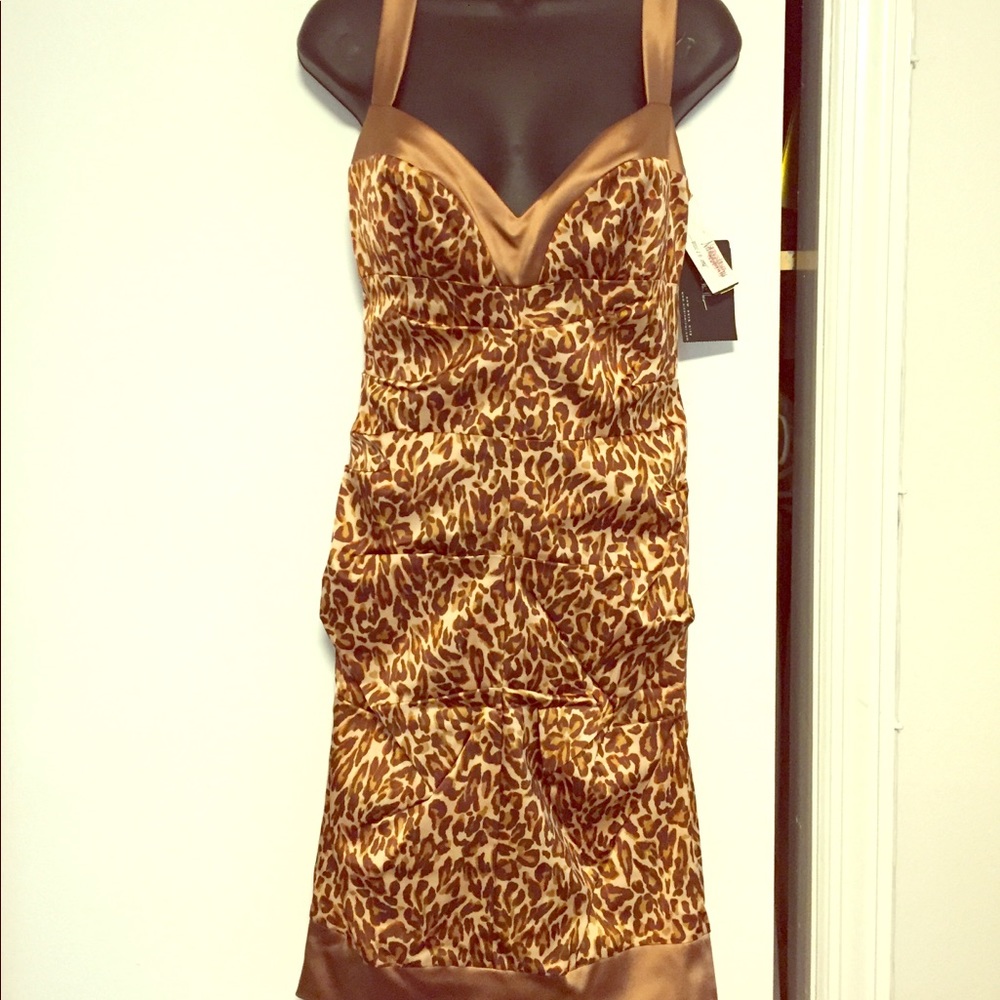 NWT Nicole Miller leopard print dress size 6